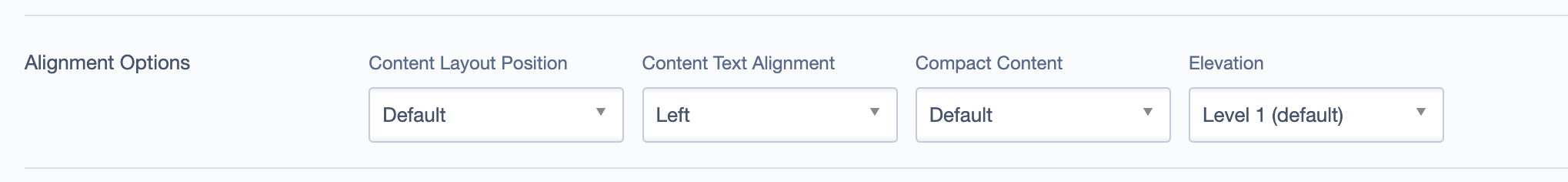 Alignment Options